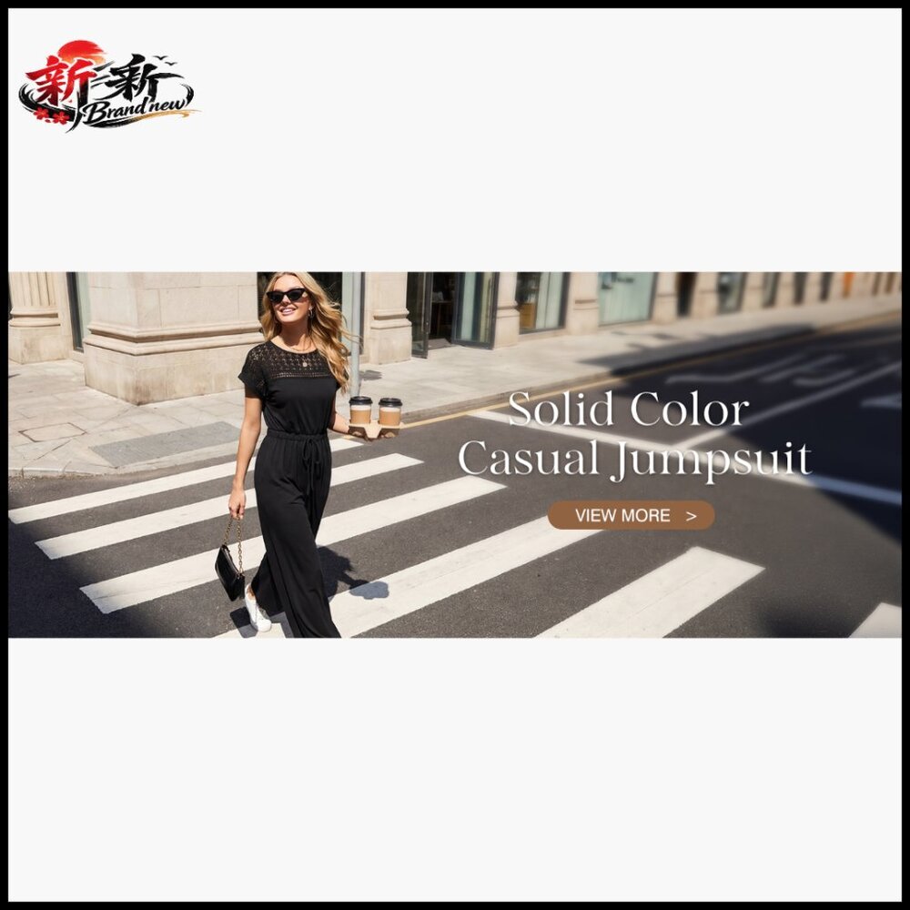 Polyester Viscose Elastane Jumpsuit with Crochet … - image 7